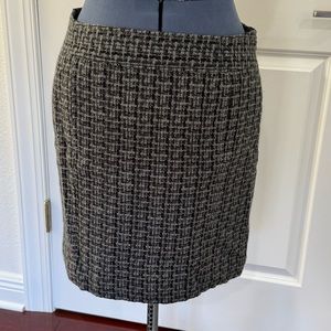 Loft gray and purple tweed pencil skirt